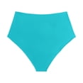 thumbnail image 5 of Bikinis for Women High Waisted Bikini Bottoms Tummy Control Triangle Swimwear Bottom Bathing Suit Light Blue L, 5 of 5