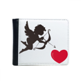 thumbnail image 1 of Cupid Angel Red Heart Pattern Flip Bifold Faux Leather Wallet  Multi-Function Card Purse, 1 of 4