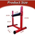 thumbnail image 3 of Bulgarian Split Squat Stand with Adjustable Height, Stable Steel Leg Machine for Single Leg Squats, Lunges, Home Gym Strength Training Equipment, Red & Black, 3 of 7
