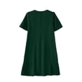 thumbnail image 3 of SROBPTY Dresses for Women Solid Short Sleeve Crew Neck Mid-Length Sundress for Party Wear, 3 of 5