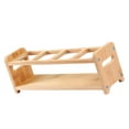 thumbnail image 3 of Seasoning Storage Stand Bamboo Wood 4 Holes Multifunctional Anti Slip Space Saving Oil Bottle Rack Kitchen Supplies Square Slots, 3 of 5