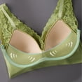 thumbnail image 6 of U-Back Bralette Top - Wireless Comfort Bra with Light Padding, Sexy Lace Supportive Camisole | Hontri | Versatile Comfy & Lacy Bra Top Wireless Bra Lifting Anti Sagging (Green | 3XL), 6 of 8