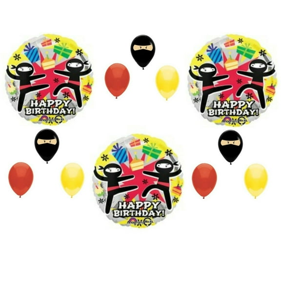 Ninja Warrior Happy Birthday party balloons Decoration Supplies