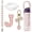 Pink, variant on Compatible with Owala Water Bottle Accessories, Cute Letter Charm Set with Boho Handle Strap, Monogram Sticker, Silicone Ring, Keychain Decoration, for FreeSip 24 32 40oz, Owala Kids, Tumbler Gift