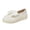 White, variant on Womens Platform Shoes Slip On Bow Decor Casual Footwear Chunky Sole Comfortable Round Toe Fashion Sneakers for Work Office Daily Wear British Style Brown US-6.5 (EU-38)