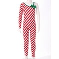 thumbnail image 3 of DPOIS Girls Kids Xmas Candy Cane Striped Unitard Sequins Ruffle Jumpsuit Red-A 12, 3 of 7