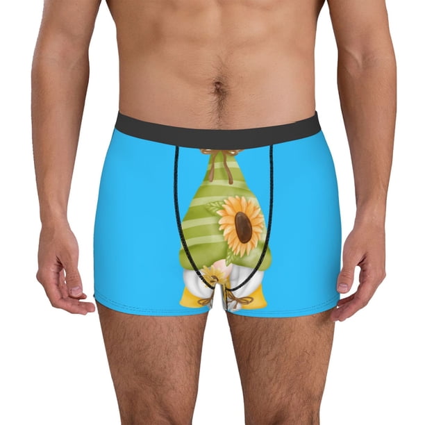 Fotbe Sunflower Gnomes Calzoncillos Tipo Boxer con Bolsa de Soporte Total para Hombre, X-Temp Fresco, Transpirable y de Secado Rápido-X-Large