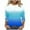 Sky Blue-Plus Size Tops, variant on FNFYFH Womens Plus Size 3/4 Sleeve Tops Gradient Crew Neck T-shirt Loose Fit Summer Tee Tunic Top