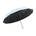 thumbnail image 3 of Xihbxyly Paraguas Plegable Automático de 105 Cm (41"), Resistente Al Viento, a Los Rayos Uv, Al Sol y a La Lluvia, con Revestimiento de Pegamento Negro Upf50+, Varillas de Fibra de Vidrio y Marco de, 3 of 7