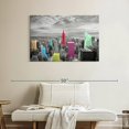 thumbnail image 2 of Elephant Stock Manhattan Pop Wall Art - Horizontal Canvas Wall Art - Living Room Wall Decor - Places Canvas - Blue And Pink Decor - 39" x 26", 2 of 4