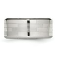 thumbnail image 5 of Auriga Fine Jewelry Stainless Steel Polished and Textured 10 mm Band for Women Size 10, 5 of 6