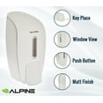 thumbnail image 5 of Alpine Manual Soap Dispenser Wall Mount - Commercial Soap Dispenser Wall Mounted for Liquid Soap & Hand Sanitizer Perfect for Bathroom, Kitchen, Refillable 800 ml Capacity (White), 5 of 10