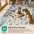 thumbnail image 4 of Design&I 4'x6' Washable Area Rug Pet Friendly & Non-Slip Built-In Grip Ru Vintage Front Scroll Distressed Border Door Entrance Throw for Reading Nook, Bedroom, 4 of 7