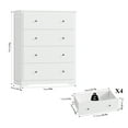 thumbnail image 3 of Homfa Dresser Chest, Modern Chest Organizer with 4 Drawers for Bedroom, White Finish, 3 of 7