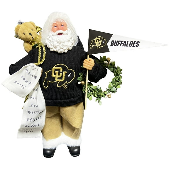 Colorado Buffaloes 12" Santa Figure