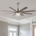 thumbnail image 4 of JONATHAN Y Octo 66" 1-Light Contemporary Industrial Iron/Plastic Mobile-App/Remote-Controlled 6-Speed Ceiling Fan with Integrated LED Light, Nickel/Gray Wood Finish, 4 of 8
