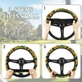 thumbnail image 6 of ZUXONGSY Sunflower Golf Cart Steering Wheel Covers Golf Cart Steering Wheel Dust Cover Absorbing Sweat Auto Accessories Club Car Steering Wheel Cover Universal 13 14 Inch for Most Golf Cars, 6 of 7