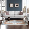 thumbnail image 2 of Modern Contemporary Urban Living Lounge Room Area Rug Runner Floor Carpet, Distressed Vintage Style, Fabric, Multi Colorful, 2 of 7
