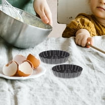 PENIKOKO Carbon Steel Cake Mold Pan with Removable Bottom Non-Stick Round Baking Pan for Oven and Kitchen