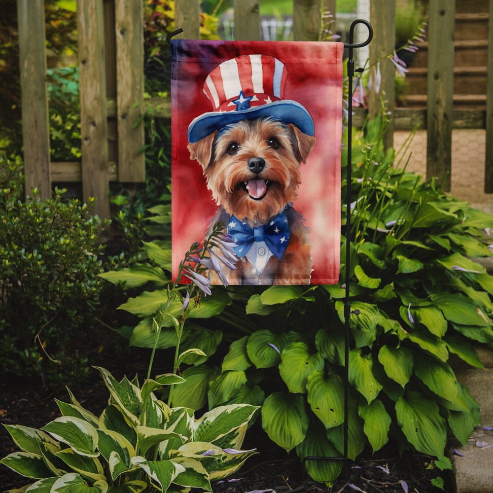 Norfolk Terrier Patriotic Garden Flag 11.25 in x 15.5 in