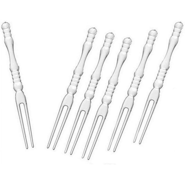 1Pack(100pcs) Disposable Plastic Fruit Forks, Forks Bistro Cocktail