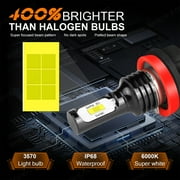 9003 H4 LED High/Low Beam Headlight Bulbs for 2012-2017 Kia Rio H11 Fog light Bulbs