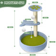 thumbnail image 4 of 18.5 inch Small Cat Tree Tower with Sisal Scratching Post Cozy Perch, Fleece Lounge Bed with Hanging Ball,Blue, 4 of 7