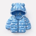 thumbnail image 3 of MHZLDYZ Baby Boys Girls Hooded Coat Toddler Kids Baby Girl Boy Bear Ear Puffer Jacket Winter Down Jacket Coat Infant Lightweight Outerwear (C,120), 3 of 6