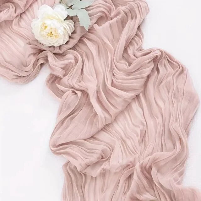Gauze Table Runner Dinning Table Decoration 90*300CM Rustic Country Boho Beach Wedding Party Table Decor Christmas Table Runners