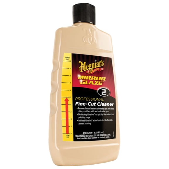 Meguiar's M02 Mirror Glaze Fine-Cut Cleaner, M0216, 16 oz, 1 Bottle