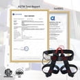 thumbnail image 4 of NewDoar Adjustable Thickness Climbing Harness,CE Certification Wider Half Body Harness for Rock Rappelling Fire Rescuing Tree Climbing Gear (Black), 4 of 4