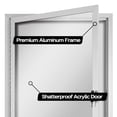thumbnail image 3 of INNOVART Enclosed Bulletin Board 36”x24”, Lockable Dry Erase Noticeboard with Aluminum Frame, Outdoor Enclosed Whiteboard Weatherproof, Wall Display Case with Swing-Open Door Information Cabinet, 3 of 7