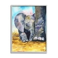 thumbnail image 5 of Stupell Industries Baby Elephant at Feet Portrait Vibrant Blue Yellow Black Framed, 24 x 30, Design by George Dyachenko, 5 of 5