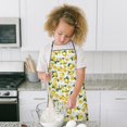 thumbnail image 4 of Yellow Lemon Fruit Leaves Beige Pattern Kids Aprons for Girls and Boys,Adjustable Neck Strap Toddler Aprons for Kids Cooking Baking, 4 of 6