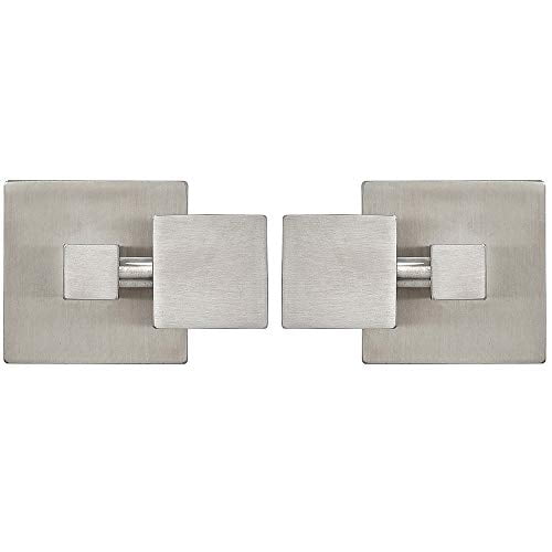 Hamilton Hills Square Brushed Silver Pivot Mirror Hardware Tilting