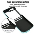 thumbnail image 3 of Decase for Samsung Z Flip 5 5G Phone Case with Adjustable Wrist Strap,Thin Slim Lightweight Shockproof Hard Shell PU Leather Rugged Protective Samsung Galaxy Z Flip 5 Case for Women Girls,Green, 3 of 8