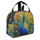 thumbnail image 2 of Fotbe Peacocks Bolsa Térmica con Estampado y Forro de Aluminio Grueso Bolsa de Almuerzo con Bolsillo Frontal para Hombres y Mujeres, Ideal para Trabajo, Escuela, 2 of 8