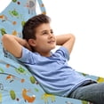 thumbnail image 1 of Alphabet Lounger Chair Bag, Continuous Funny Pattern of Animals and Trees with Letters, High Capacity Storage with Handle Container, Lounger Size, Pale Sky Blue Multicolor, by Ambesonne, 1 of 5
