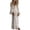 Beige, variant on Guieoi Lace Dresses for Women 2026 Fall V-Neck Long-Sleeve Maxi Dress Beige M