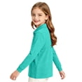 thumbnail image 3 of Girls Long Sleeve Collar Pique Polo Shirts Kids School Uniform Daily Tops Blue 130, 3 of 7