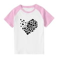 thumbnail image 3 of Blusas y camisas de manga corta con cuello redondo para niños y niñas, blusa de manga corta con estampado de cuello redondo, 3 of 7
