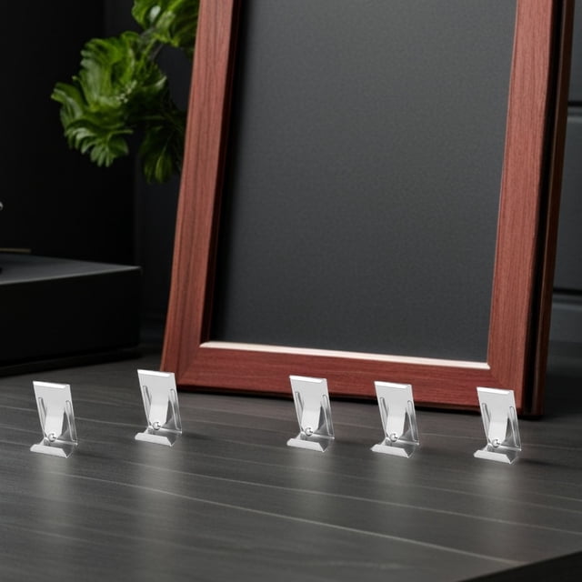 FUTUREORYY 1 Set Durable Picture Frame Clip Hangers High Hardness Photo Frame Hooks for Home and Office Decor 50pcs