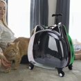 thumbnail image 4 of Maleta con ruedas para perros y , bolsa de transporte ventilada, Maleta de transporte, para mascotas, equipaje con ruedas, cápsula , Verde Yinane Caja de la carretilla, 4 of 8