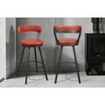 thumbnail image 5 of Lexicon Appert Metal Swivel Pub Height Chair in Mottled Silver/Red (Set of 2), 5 of 5