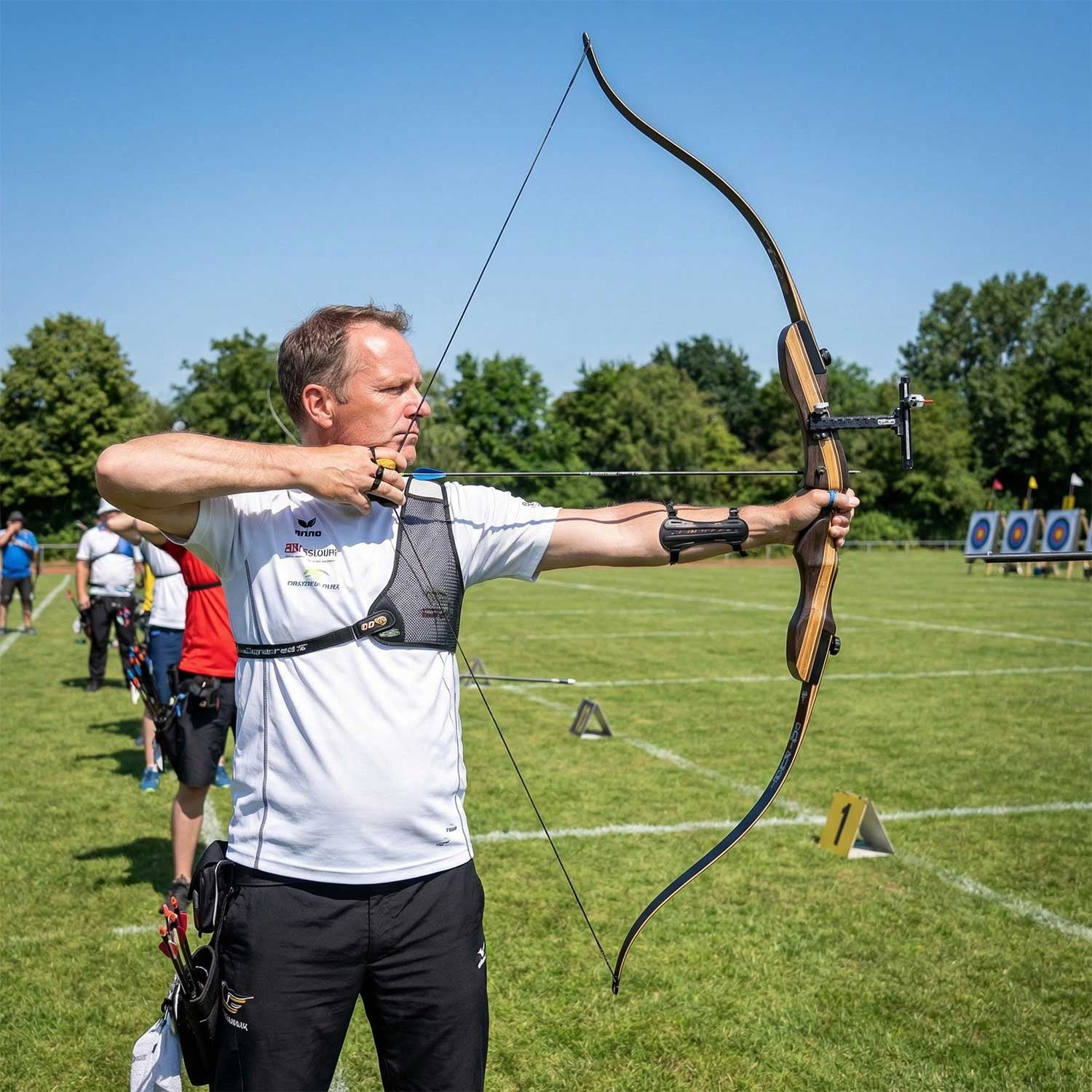 Clianle 62" Recurve Bow Set for Beginners, Teenagers, and Adults, Wooden Takedown Recurve Bow Package for Outdoor Hunting, Shooting Practice, or Competitive Shooting,30 Lbs