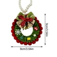 thumbnail image 3 of DIY Christmas Wreath Pendant Craft Kit, Handmade Mini Yarn Wreath Ornament Supplies with Bow, Bells and Pom-poms, Christmas Tree Hanging Decor Making Set, 3 of 9