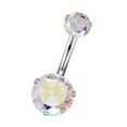 thumbnail image 3 of Esquirla Cristal Zircon Nombril Labret Barre à Sourcils Bijoux 3 3, 3 of 5