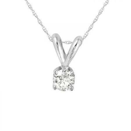 Foreli 0.15CTW Diamond 14K White Gold Necklace