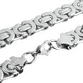 thumbnail image 3 of QQTDFG 6/8/11mm Men's Silver Flat Byzantine Chain Necklace or Bracelet Stainless Steel-Silver-8mm-8.5inch bracelet, 3 of 6