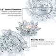 thumbnail image 3 of Portavelas Kolnlala con forma de flor de loto de cristal, 2 unidades, decorativo, 3 of 7